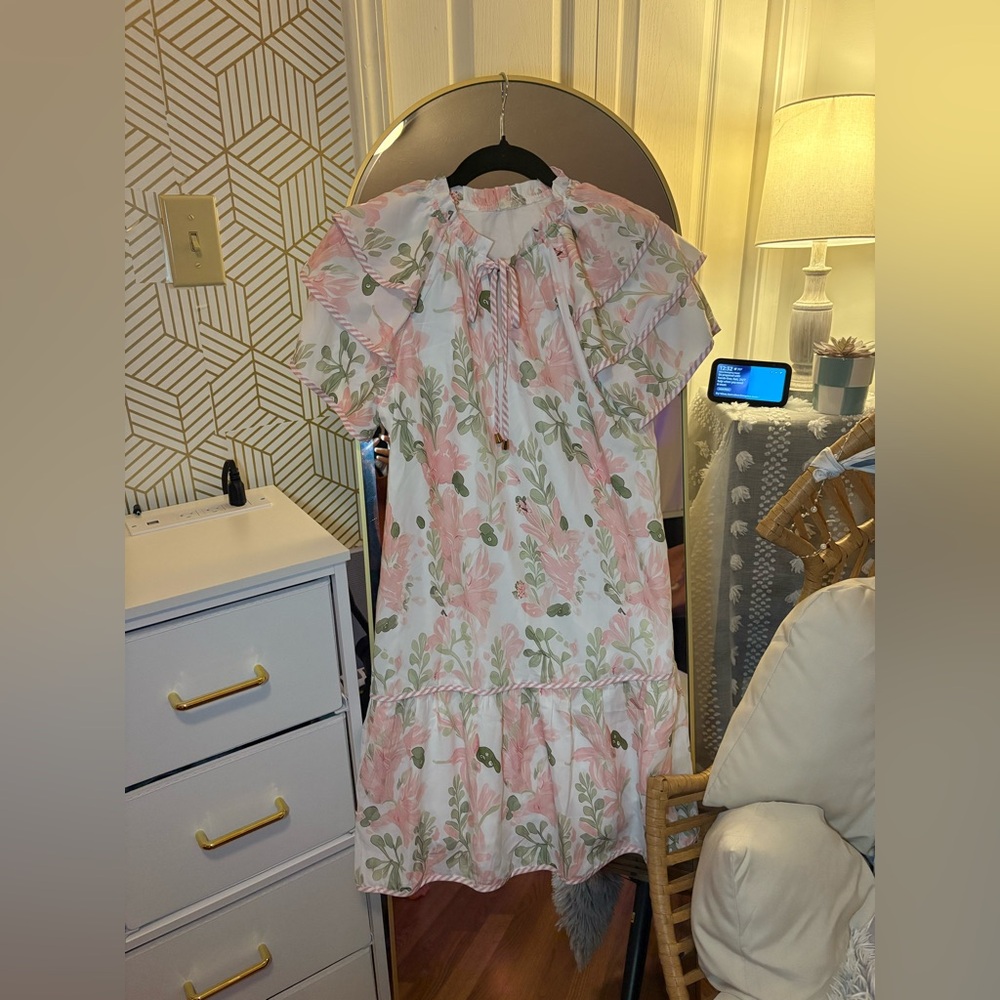 Floral layered short sleeve dress - Picture 12 of 12